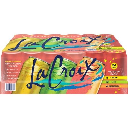 LA CROIX Sparkling Water, Variety, 12 fl. oz, Multi, 2PK LCX81237